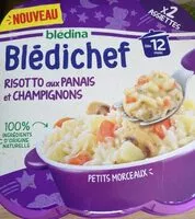Mängden socker i BLEDINA BLEDICHEF Risotto aux Panais et Champignons 2x230g Dès 12 Mois