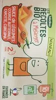 Mängden socker i LES RECOLTES BIO à mélanger 2x150g Sauce de Légumes Courge Butternut, Carotte, Curcuma Dès 10 mois