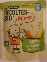 Mängden socker i LES RECOLTES BIO à mélanger Sachet 130g Purée de Potiron Maïs Doux Dès 6 mois