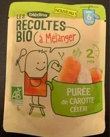 Mängden socker i LES RECOLTES BIO à mélanger Sachet 120g Purée de Carotte Céleri Dès 6 mois