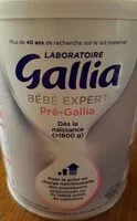 Mängden socker i bébé expert pré-gallia
