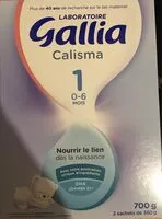 Mängden socker i GALLIA Calisma 1er AGE 2X350G De 0 à 6 mois