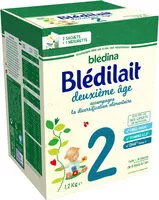 Mängden socker i BLEDILAIT 2ème âge Bag in Box 1,2kg de 6 à 12 mois