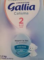Mängden socker i GALLIA CALISMA 2ème âge 2x600g De 6 à 12 mois