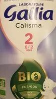 Mängden socker i Calisma 2ème âge de 6 à 12 mois