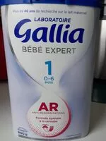 Mängden socker i Gallia Bébé expert 0 à 6 mois