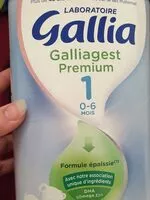 Mängden socker i Galliagest Premium 1er âge - De 0 à 6 Mois