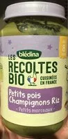 Mängden socker i Petit pois champignons riz - Petits morceaux