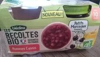 Mängden socker i BLEDINA LES RECOLTES BIO Pommes Cassis Petits Morceaux 2x130g Dès 10 Mois