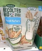 Mängden socker i BLEDINA LES RECOLTES BIO Muesli Nature 180g Dès 6 Mois