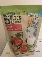 Mängden socker i BLEDINA LES RECOLTES BIO Muesli Banane Fraise 200g Dès 6 Mois