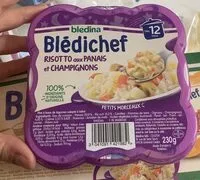 Mängden socker i BLEDINA BLEDICHEFx6 Risotto aux Panais et Champignons / Hachis Parmentier des Tout-Petits / Petits Spaghetti à la Bolognaise Dès 12 Mois