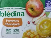 Mängden socker i Blédina Pommes Mangues