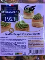 Mängden socker i Feuilletes aperitif d'escargots