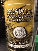 Mängden socker i Escargots de Bourgogne sauvages au court-bouillon