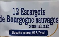 Mängden socker i Escargots de Bourgogne sauvages beurrés à la main