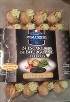 Mängden socker i 24 escargots de Bourgogne préparés