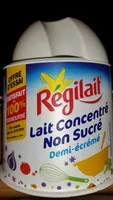 Mängden socker i Lait concentré non sucré demi-écrémé