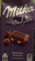Mängden socker i Milka Noisettes Entières