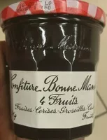Mängden socker i confiture bonne maman 4 fruits