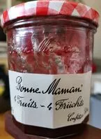 Mängden socker i Confiture 4 Fruits
