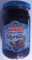 Mängden socker i Confiture myrtilles