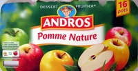 Mängden socker i Dessert Fruitier® Pomme Nature (16 pots) 1,6 kg - Andros
