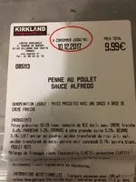 Mängden socker i Penne au poulet sauce alfredo