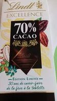 Mängden socker i Excellence - Chocolat noir 70%