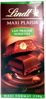 Mängden socker i Maxi Plaisir Lait Praliné Noisettes