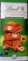 Mängden socker i Chocolat au lait praliné noisettes