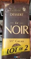 Mängden socker i Dessert le noir 51%