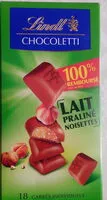 Mängden socker i Chocoletti - Lait, Praliné, Noisettes