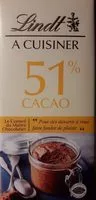 Mängden socker i Chocolat à cuisiner 51% cacao