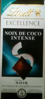 Mängden socker i Excellence noix de coco intense noir