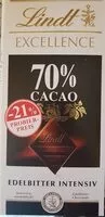 Mängden socker i Lindt Excellence 70% cacao