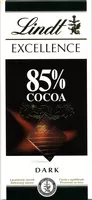 Mängden socker i Excellence dark 85% cocoa