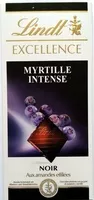 Mängden socker i Excellence Myrtille Intense Noir aux amandes effilées
