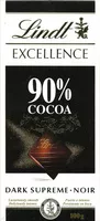 Mängden socker i Excellence 90% cacao