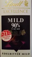 Mängden socker i Edelbitter Schokolade Mild 90% Cacao