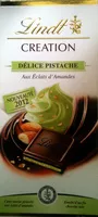 Mängden socker i Création Délice pistache - Chocolat noir aux éclats d'amandes