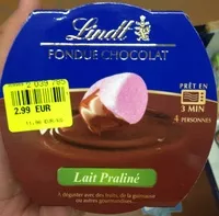 Mängden socker i Fondue Chocolat Lait Praliné