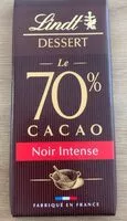 Mängden socker i Le 70% Cacao Noir Intense