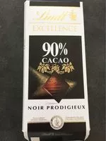 Mängden socker i LINDT Excellence 90% Cacao