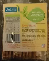 Mängden socker i Biscuits diététiques saveur beurre
