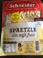 Mängden socker i Spaetzele