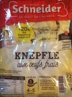Mängden socker i Knepfle aux oeufs frais