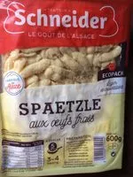 Mängden socker i Spaetzle aux Œufs Frais