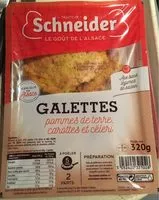 Mängden socker i Galettes pommes de terre, carottes et céleri