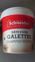 Mängden socker i Pâte Pour Galettes De Pommes De Terre 1kg